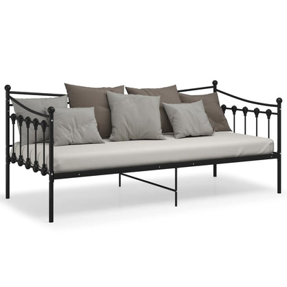 Telaio Divano Letto Nero in Metallo 90x200 cm | homemem39