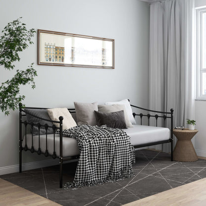 Telaio Divano Letto Nero in Metallo 90x200 cm | homemem39