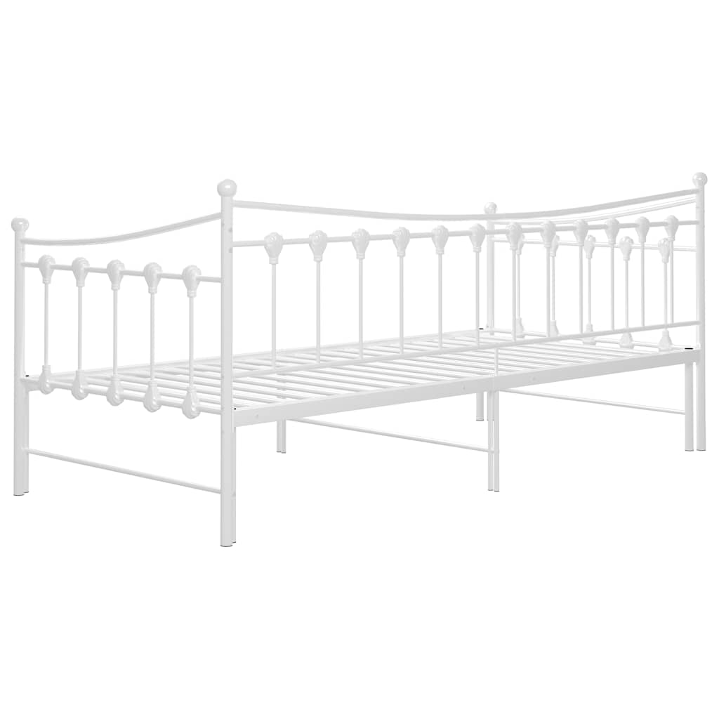 Telaio Divano Letto Estraibile Bianco in Metallo 90x200 cm