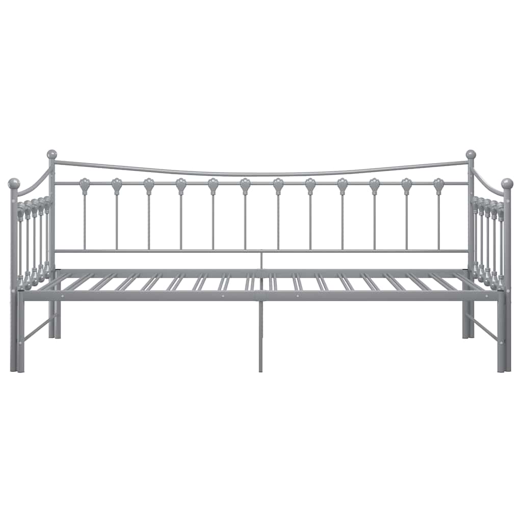 Telaio Divano Letto Estraibile Grigio in Metallo 90x200 cm