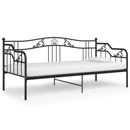 Divano Letto Telaio Nero in Metallo 90x200 cm - homemem39