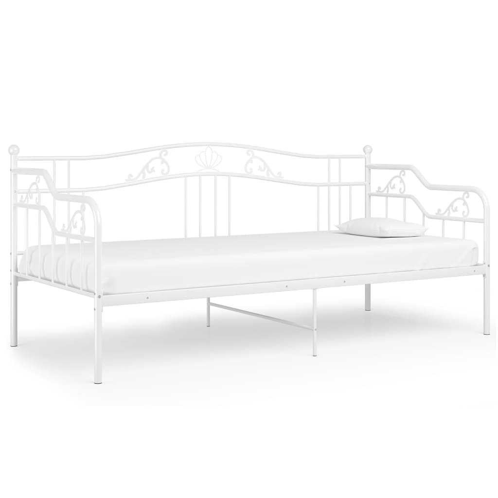 Telaio Divano Letto Bianco in Metallo 90x200 cm - homemem39