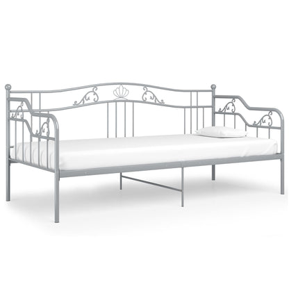 Telaio Divano Letto Grigio in Metallo 90x200 cm | homemem39