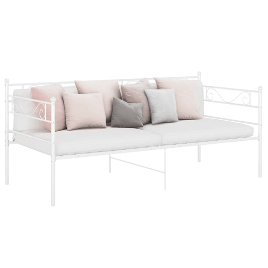 Telaio Divano Letto Bianco in Metallo 90x200 cm - homemem39