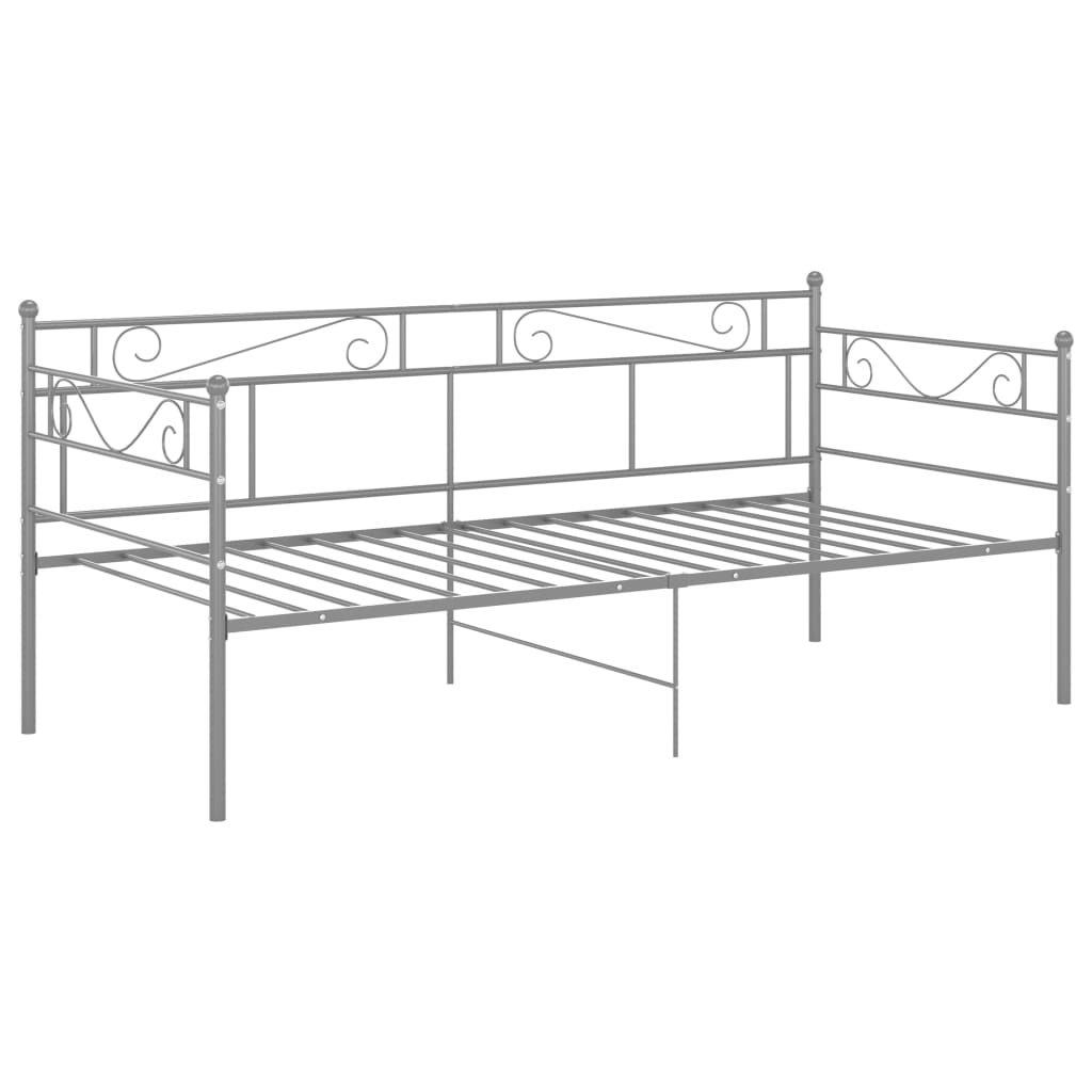 Telaio Divano Letto Grigio in Metallo 90x200 cm | homemem39