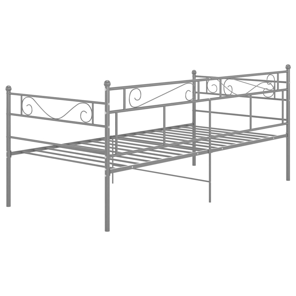 Telaio Divano Letto Grigio in Metallo 90x200 cm | homemem39