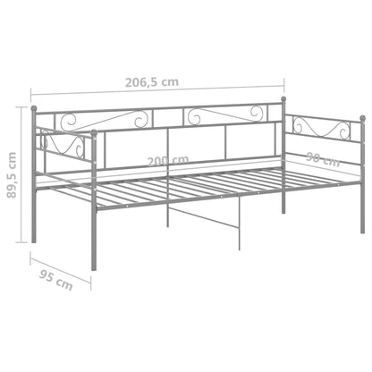 Telaio Divano Letto Grigio in Metallo 90x200 cm | homemem39