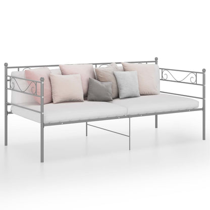 Telaio Divano Letto Grigio in Metallo 90x200 cm | homemem39
