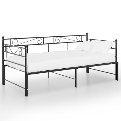 Gestell für Schlafsofa aus schwarzem Metall, 90 x 200 cm