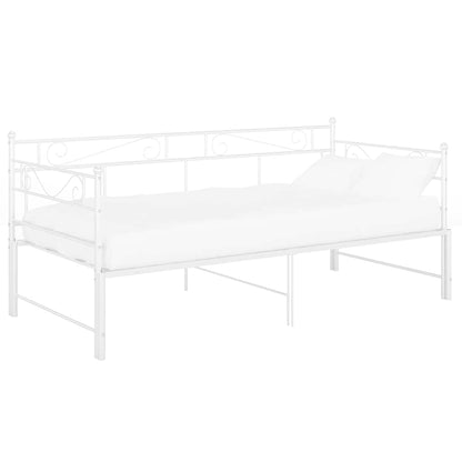 Telaio Divano Letto Estraibile Bianco in Metallo 90x200 cm - homemem39