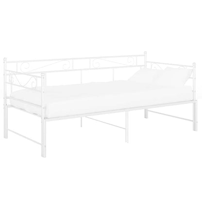 Telaio Divano Letto Estraibile Bianco in Metallo 90x200 cm