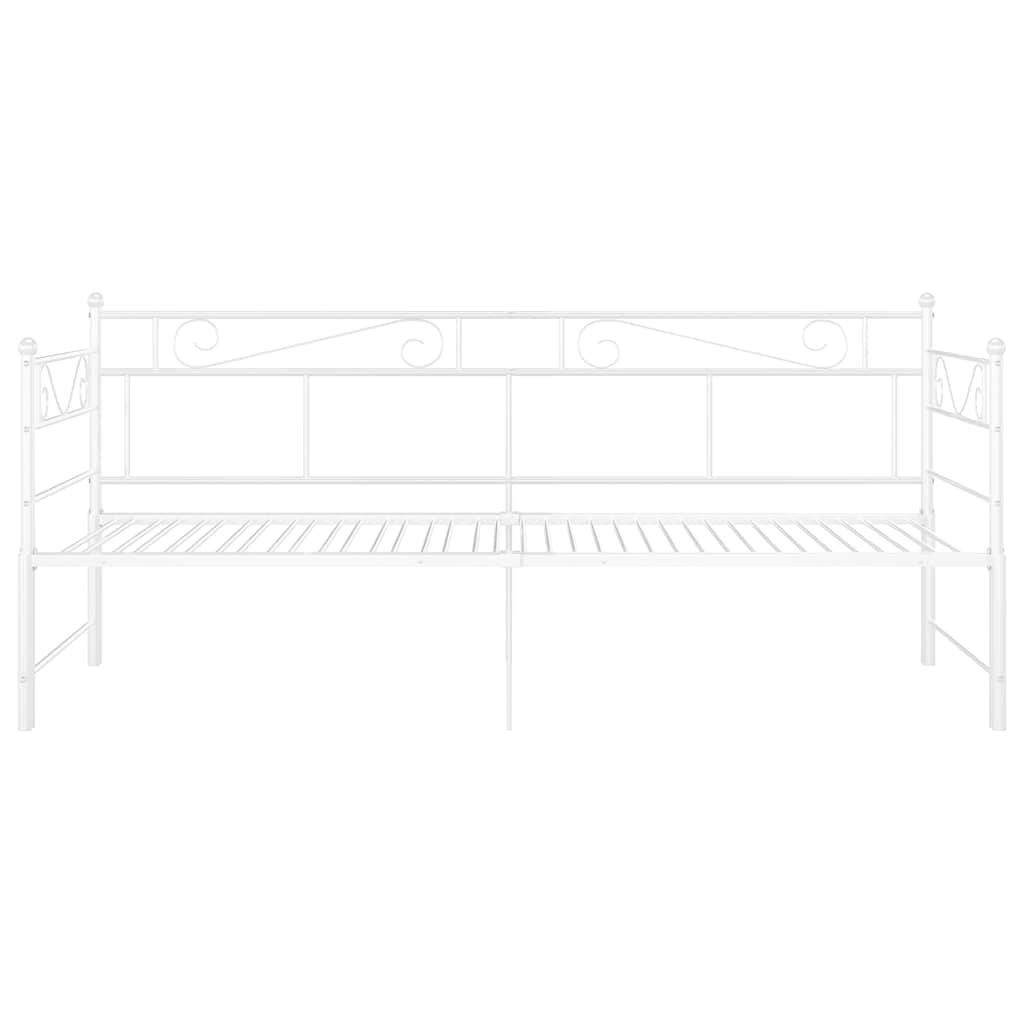Telaio Divano Letto Estraibile Bianco in Metallo 90x200 cm