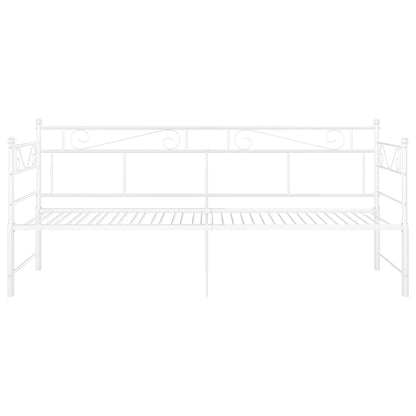 Telaio Divano Letto Estraibile Bianco in Metallo 90x200 cm