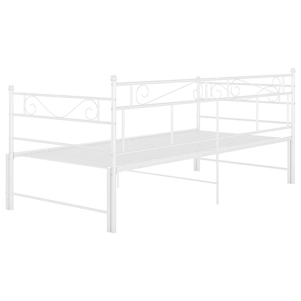 Telaio Divano Letto Estraibile Bianco in Metallo 90x200 cm - homemem39