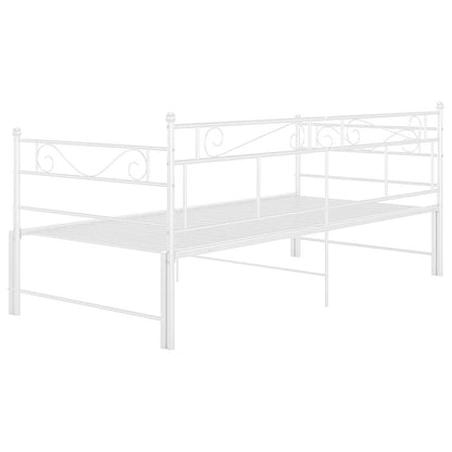 Telaio Divano Letto Estraibile Bianco in Metallo 90x200 cm