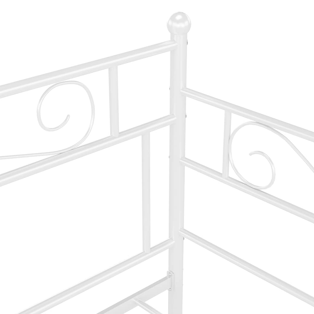 Telaio Divano Letto Estraibile Bianco in Metallo 90x200 cm - homemem39