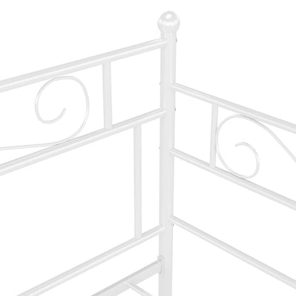 Telaio Divano Letto Estraibile Bianco in Metallo 90x200 cm