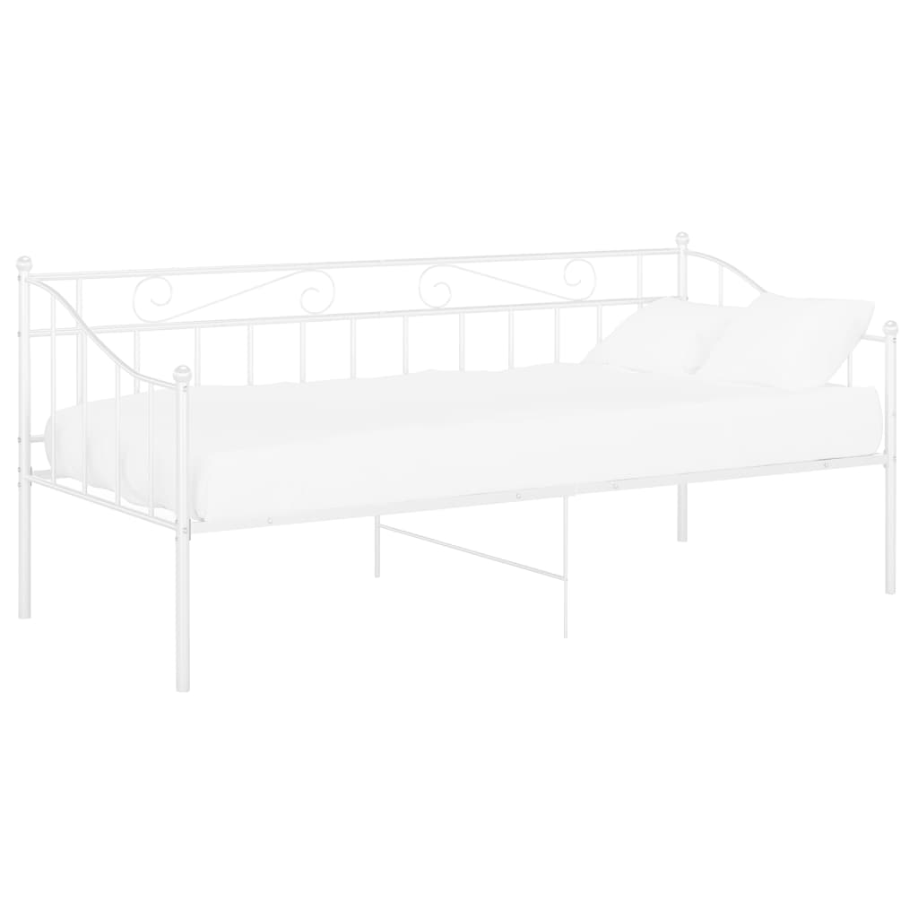 Telaio Divano Letto Bianco in Metallo 90x200 cm - homemem39