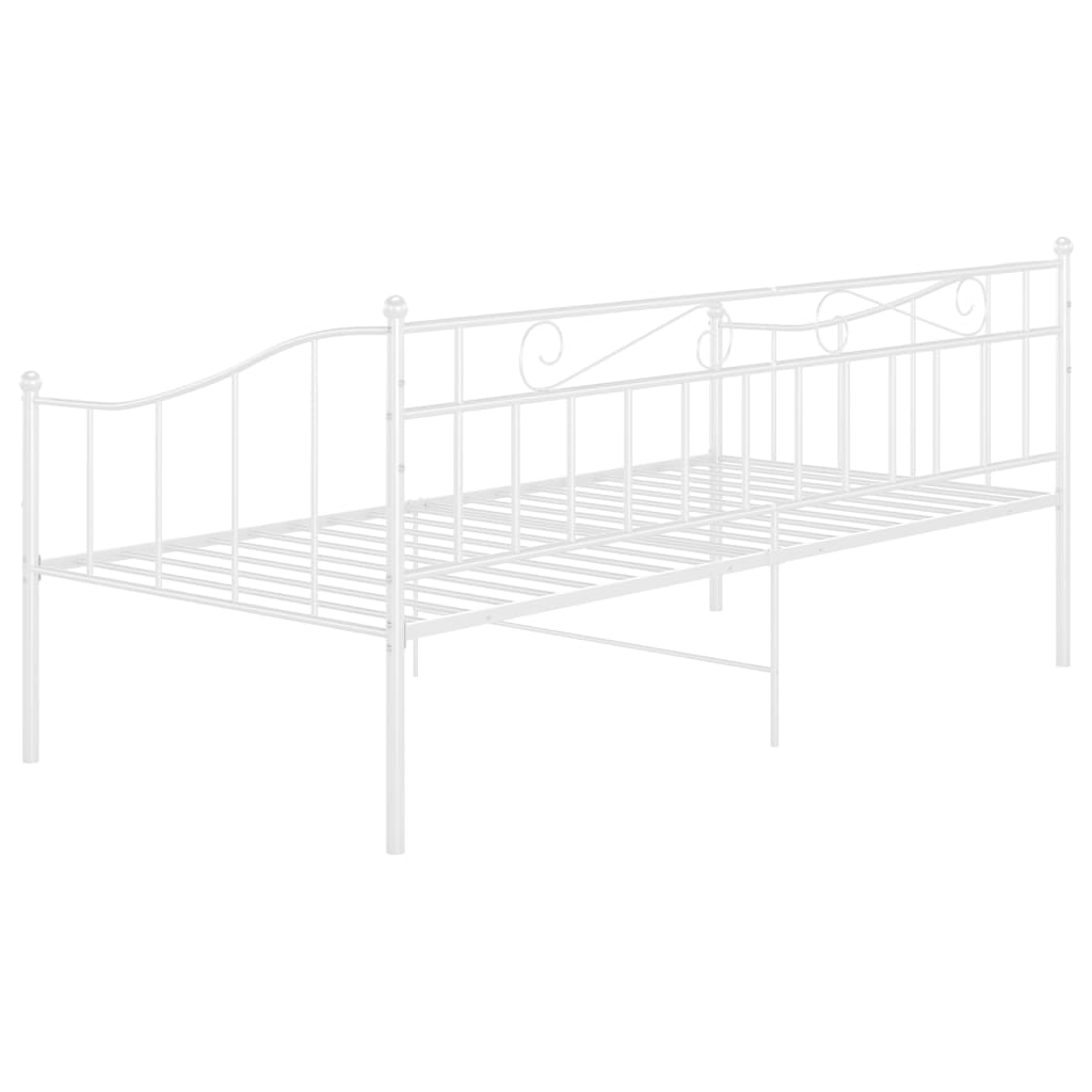 Telaio Divano Letto Bianco in Metallo 90x200 cm - homemem39