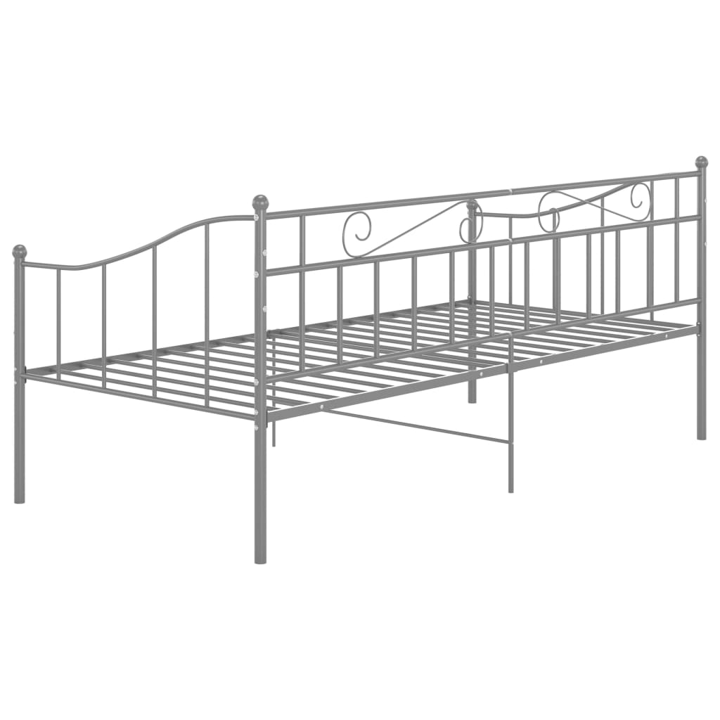 Telaio Divano Letto Grigio in Metallo 90x200 cm - homemem39