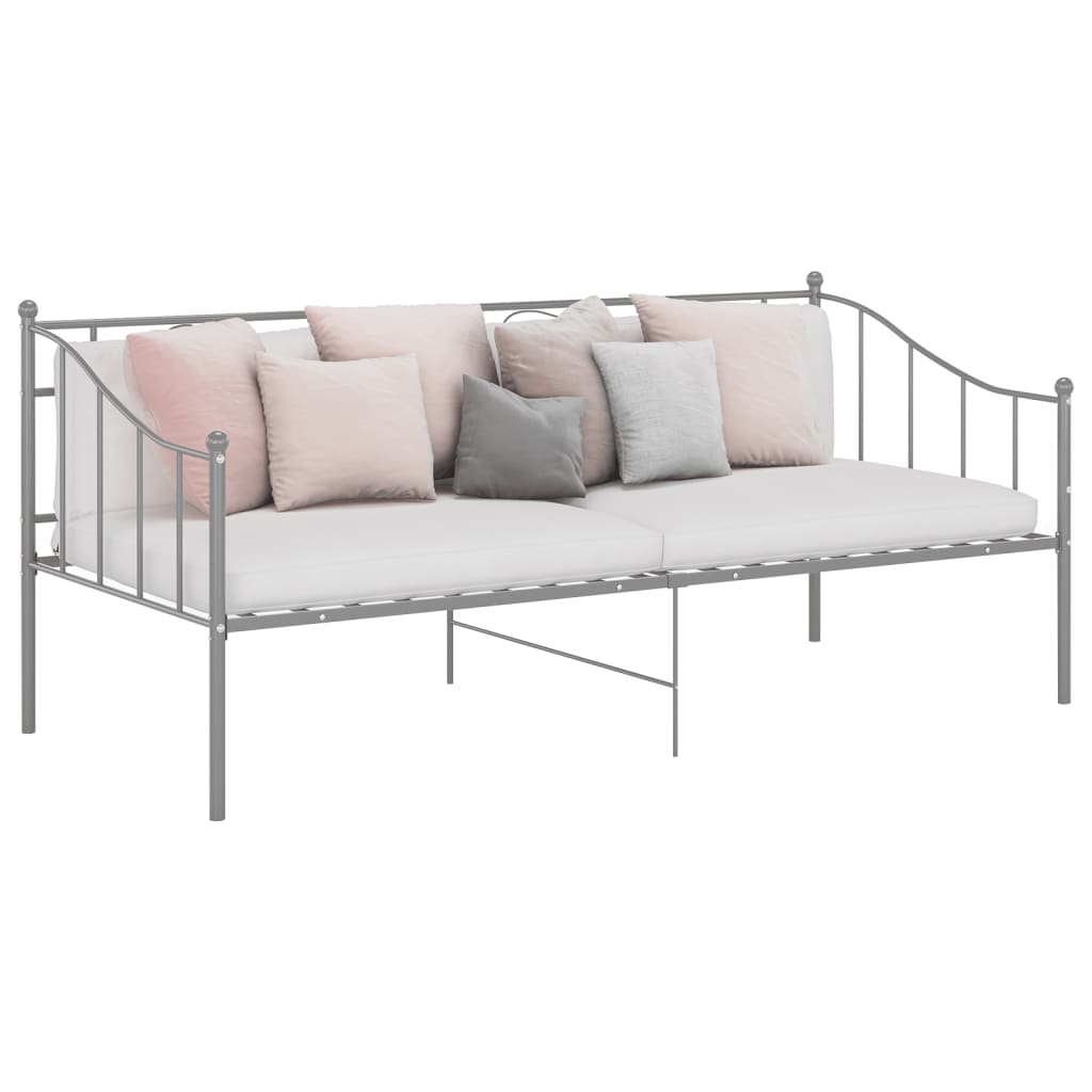 Telaio Divano Letto Grigio in Metallo 90x200 cm - homemem39