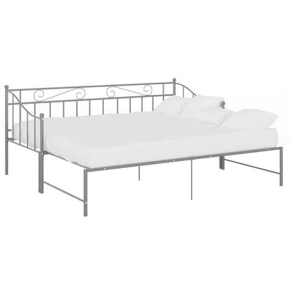 Telaio Divano Letto Estraibile Grigio in Metallo 90x200 cm - homemem39