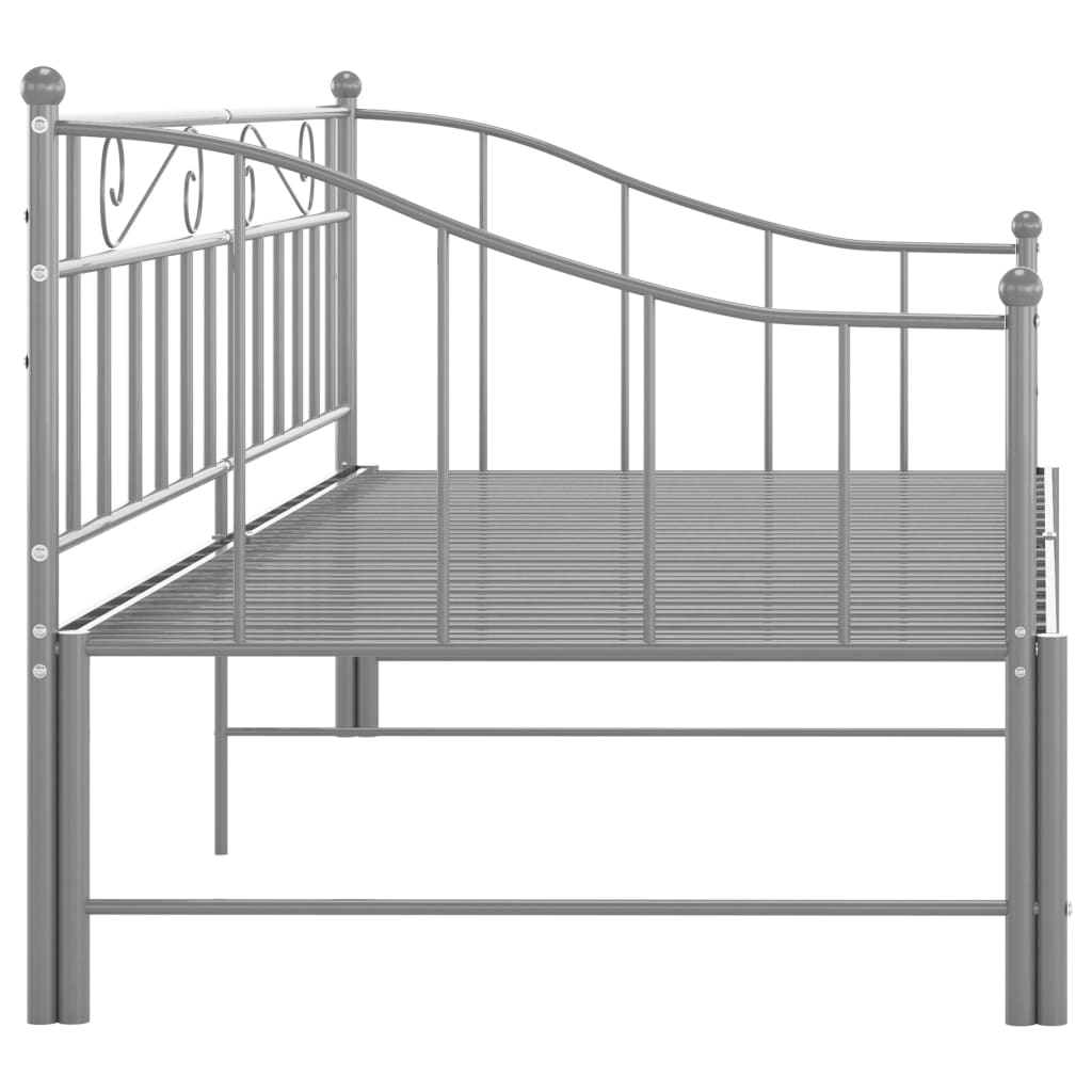 Telaio Divano Letto Estraibile Grigio in Metallo 90x200 cm - homemem39
