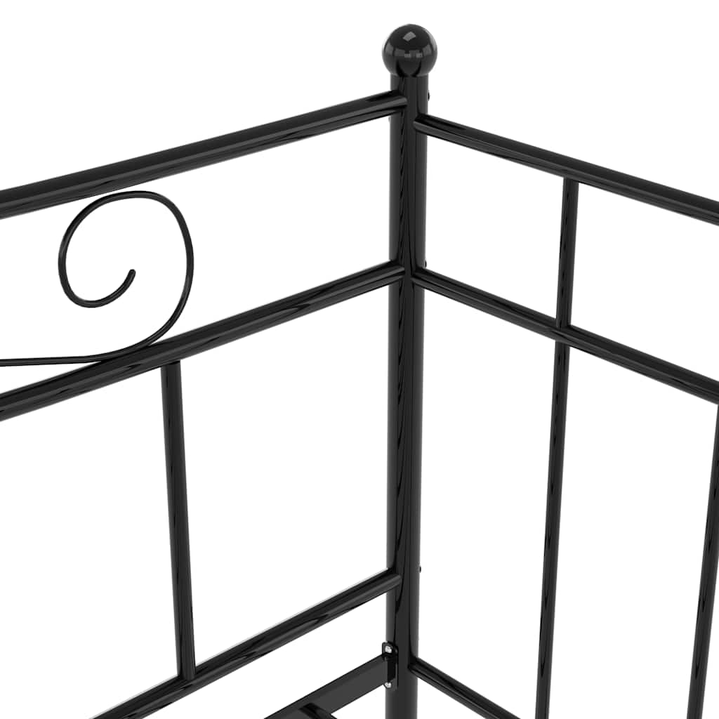 Divano Letto Telaio Nero in Metallo 90x200 cm - homemem39