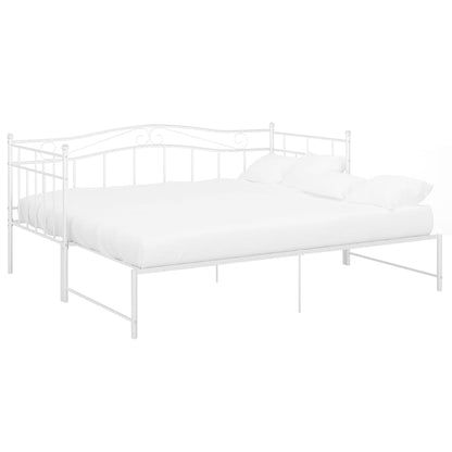 Telaio Divano Letto Estraibile Bianco in Metallo 90x200 cm - homemem39