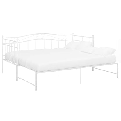 Telaio Divano Letto Estraibile Bianco in Metallo 90x200 cm
