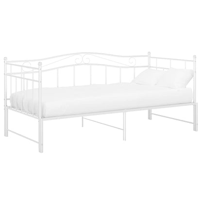 Telaio Divano Letto Estraibile Bianco in Metallo 90x200 cm