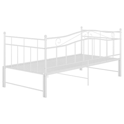 Telaio Divano Letto Estraibile Bianco in Metallo 90x200 cm