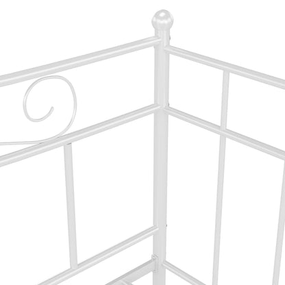 Telaio Divano Letto Estraibile Bianco in Metallo 90x200 cm