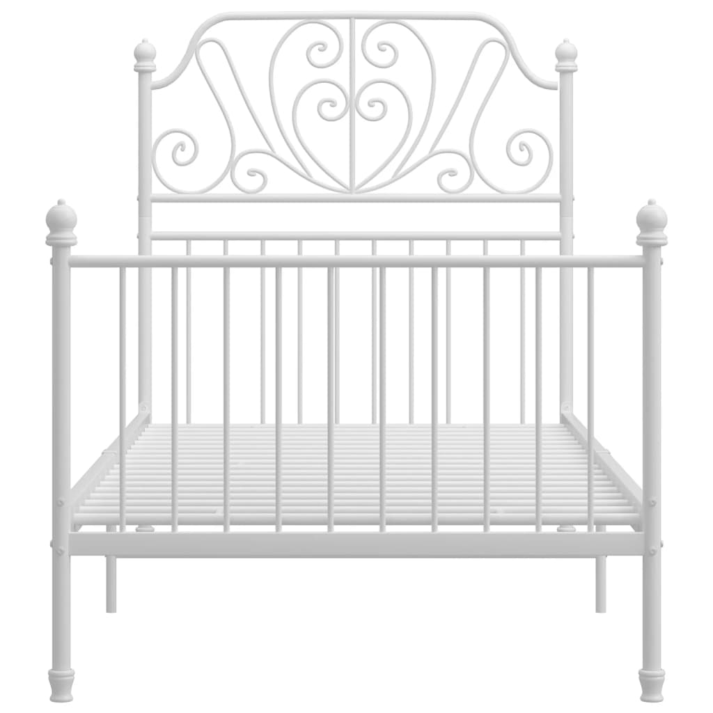 Giroletto Bianco in Metallo 90x200 cm | homemem39