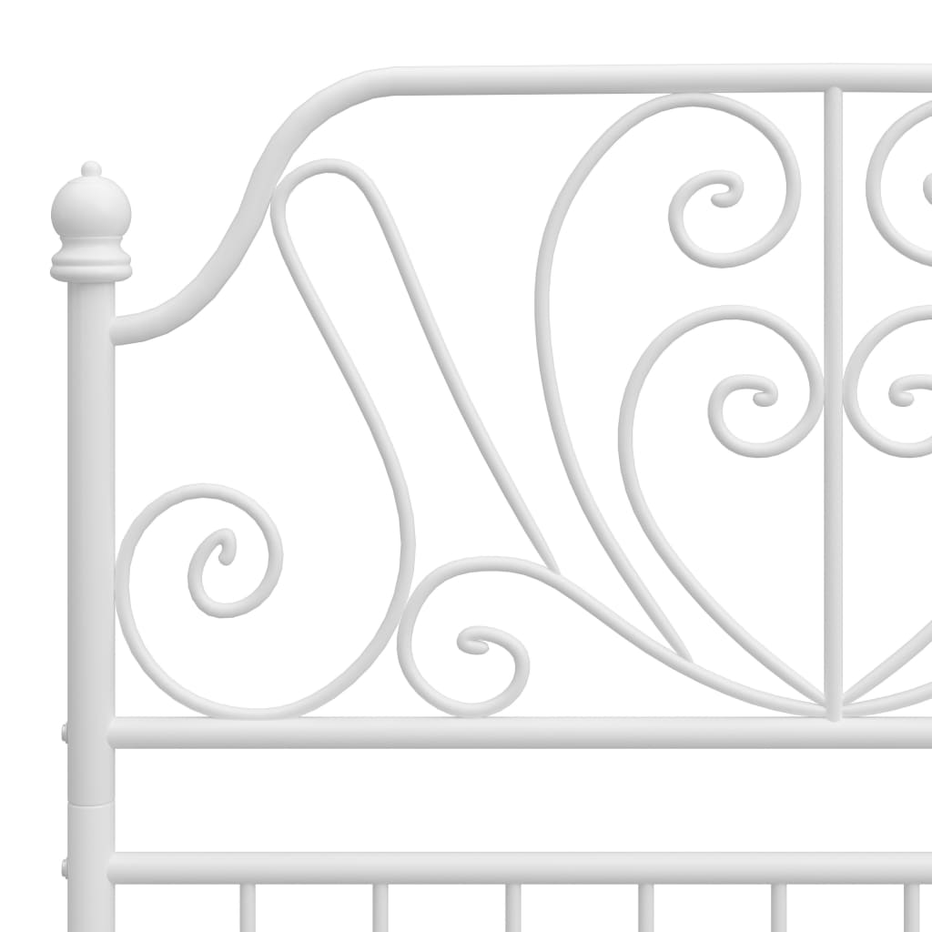 Giroletto Bianco in Metallo 90x200 cm | homemem39