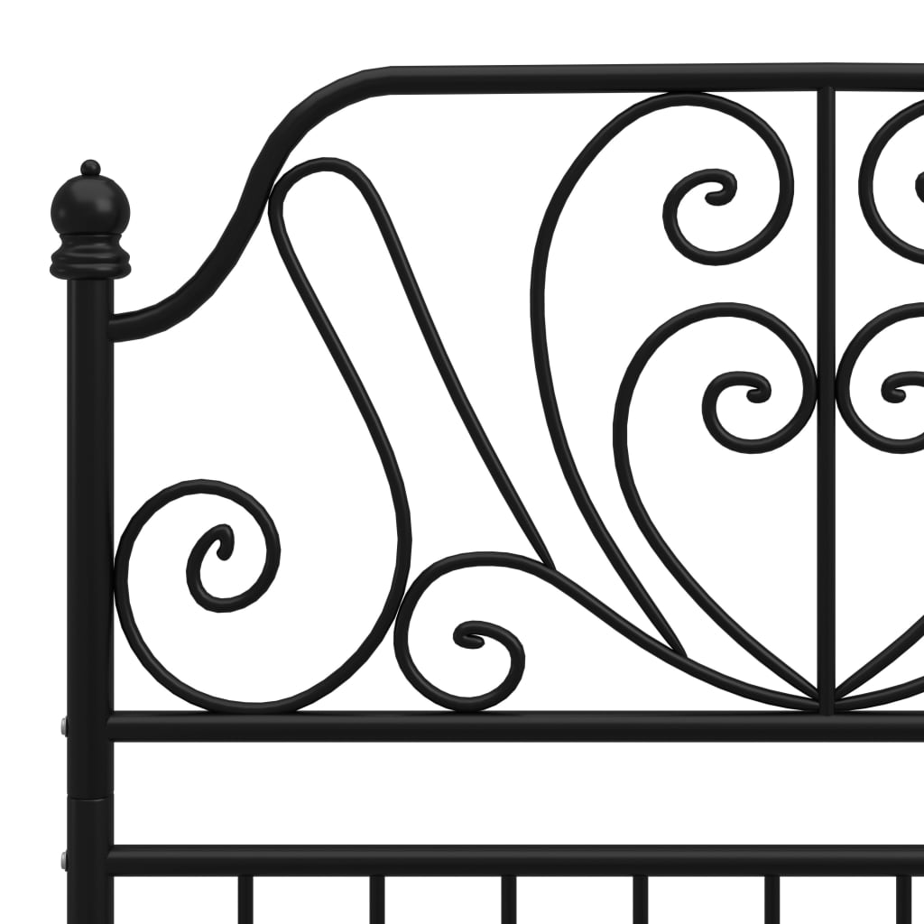 Giroletto Nero in Metallo 100x200 cm | homemem39
