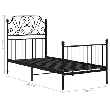 Giroletto Nero in Metallo 100x200 cm | homemem39