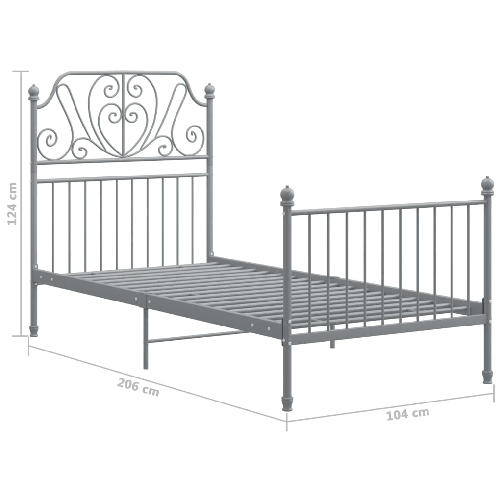 Giroletto Grigio in Metallo 100x200 cm | homemem39