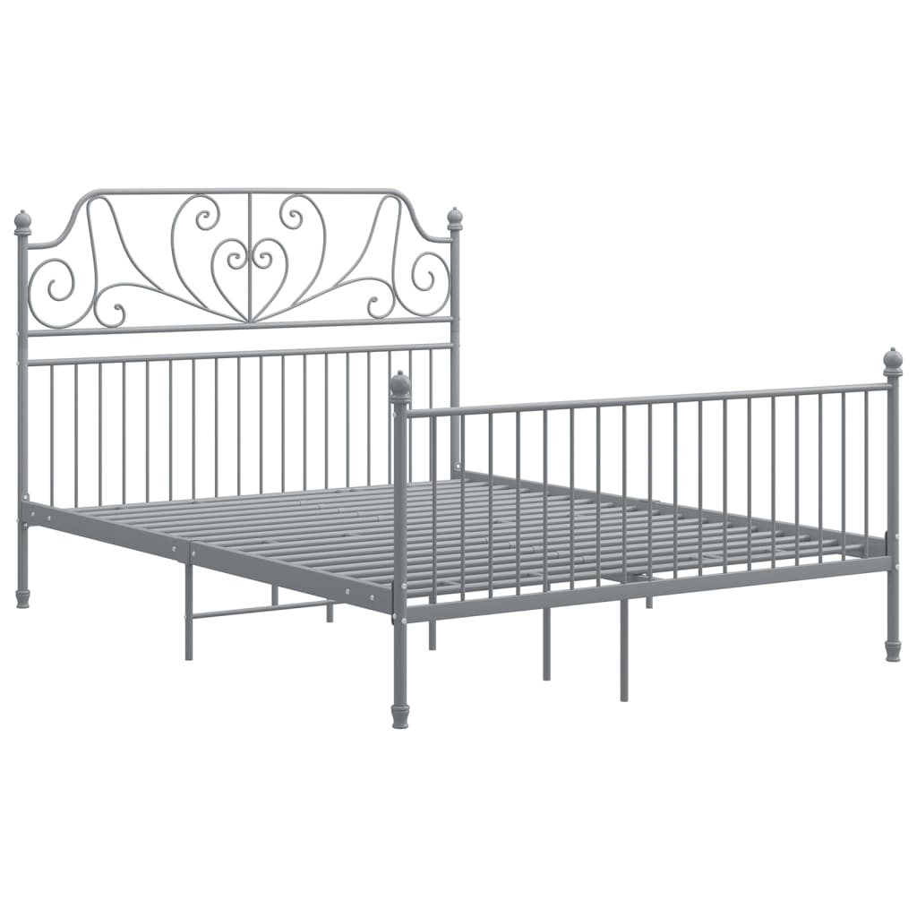 Giroletto senza Materasso Grigio in Metallo 140x200 cm | homemem39