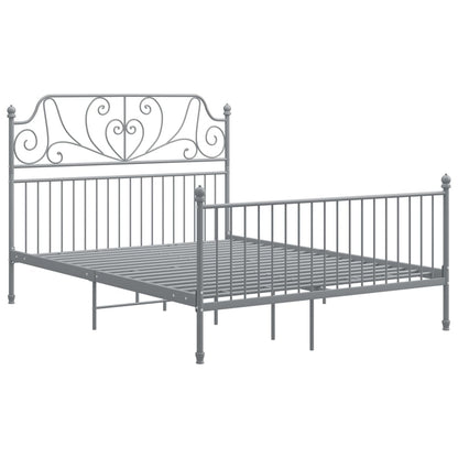 Giroletto senza Materasso Grigio in Metallo 140x200 cm | homemem39