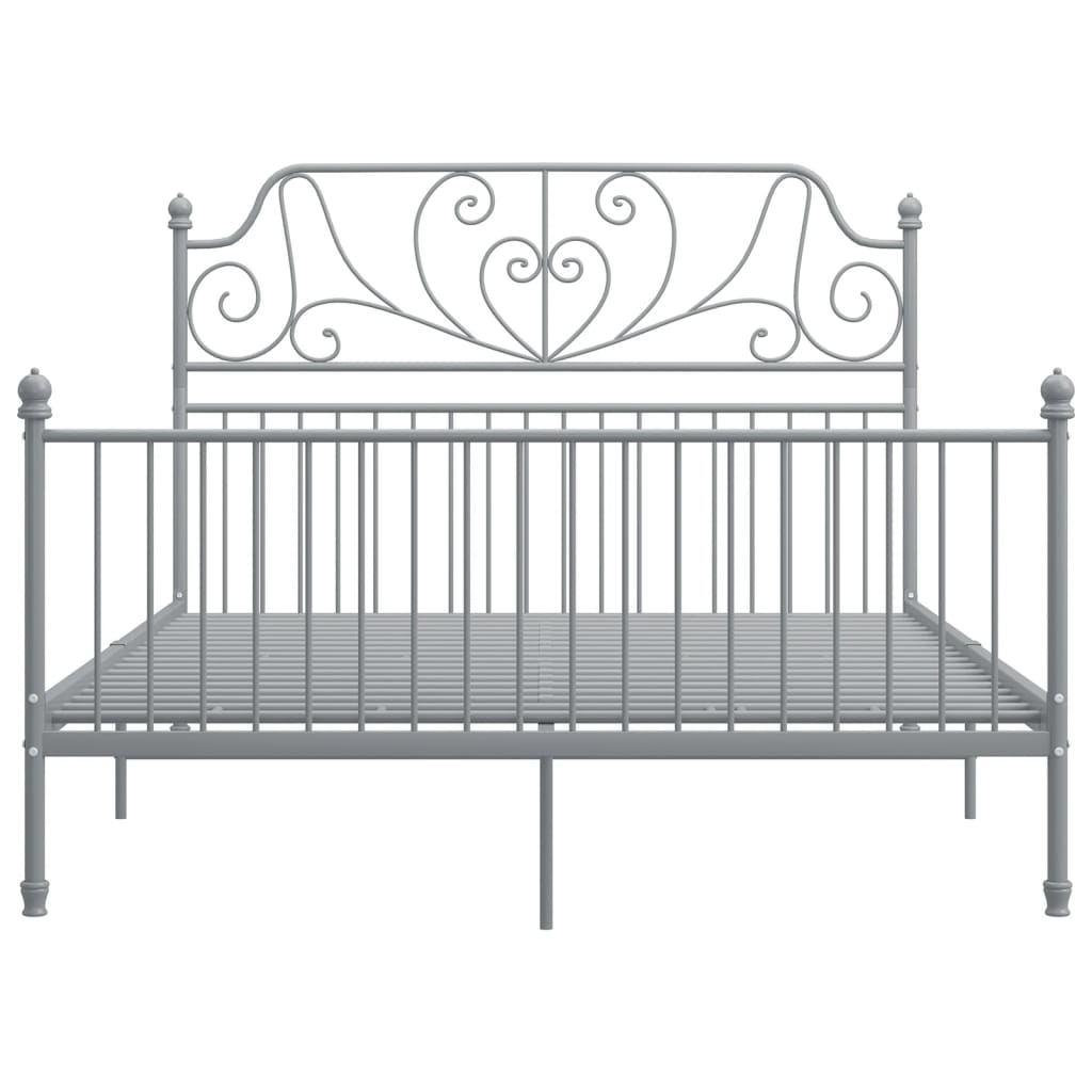 Giroletto senza Materasso Grigio in Metallo 140x200 cm | homemem39