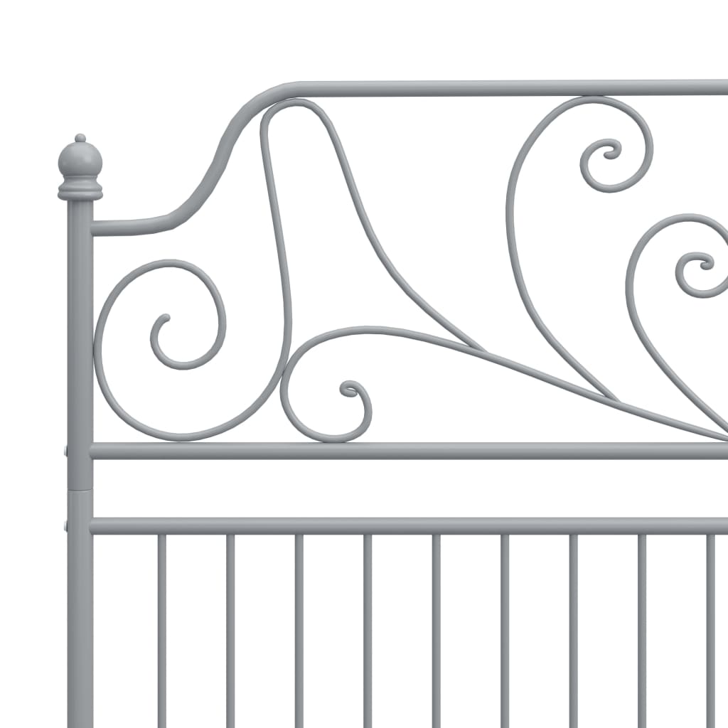 Giroletto senza Materasso Grigio in Metallo 140x200 cm | homemem39
