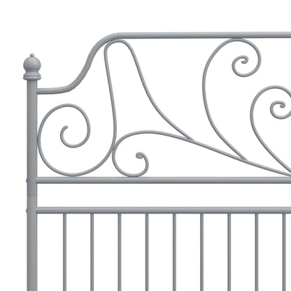 Giroletto senza Materasso Grigio in Metallo 140x200 cm | homemem39