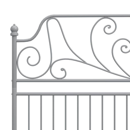 Giroletto senza Materasso Grigio in Metallo 140x200 cm