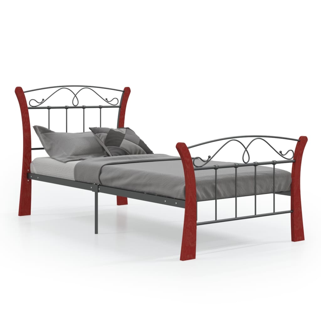 Giroletto Nero in Metallo 90x200 cm | homemem39