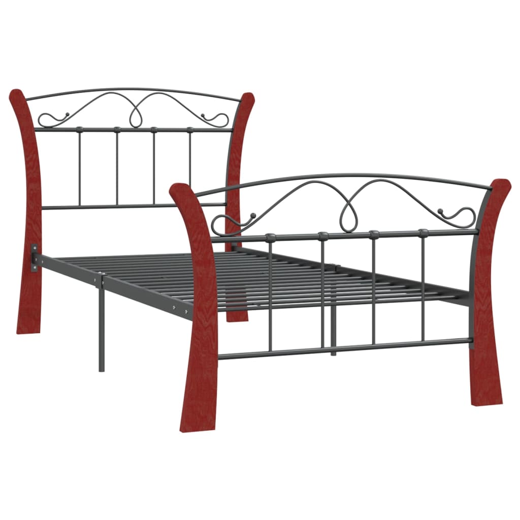 Giroletto Nero in Metallo 90x200 cm | homemem39