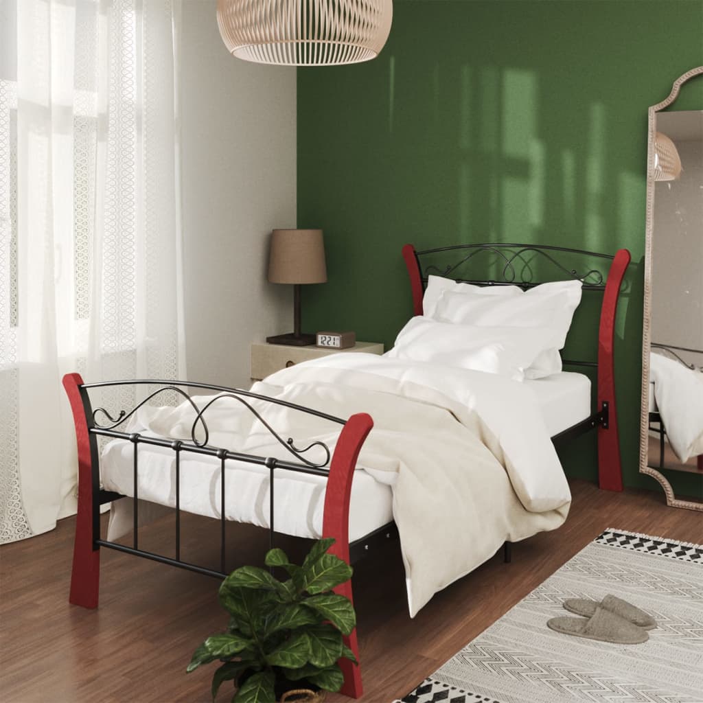 Giroletto Nero in Metallo 90x200 cm | homemem39
