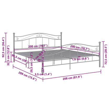 Giroletto Grigio in Metallo 200x200 cm - homemem39