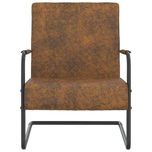 Sedia a Sbalzo Marrone in Tessuto