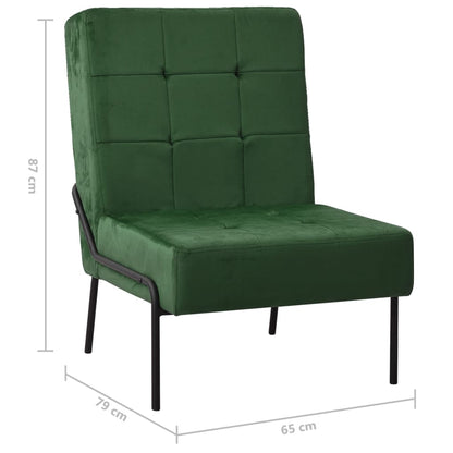 Poltrona Relax 65x79x87 cm Verde Scuro in Velluto | homemem39